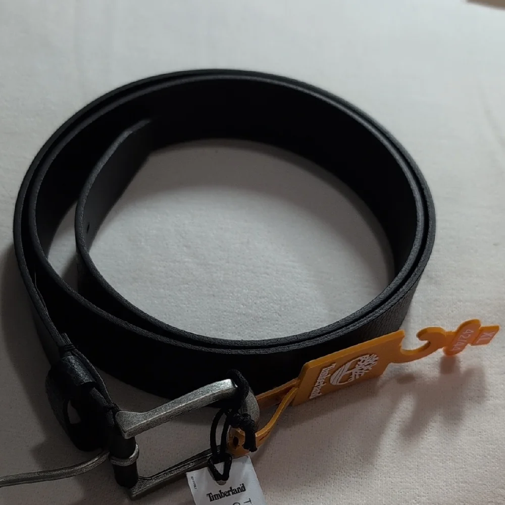 Timberland Men's Black Leather Belt Size XL 42/44